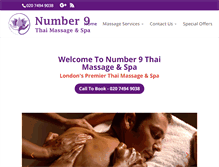 Tablet Screenshot of number9thaispa.co.uk